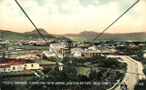 Aerial tramway connecting with Grand junction Battery from Shaft, Waihi